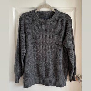 American Eagle Grey Crew Neck Knit Sweater